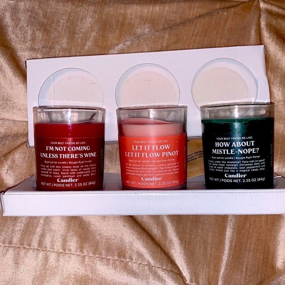 Ryan Porter Set of 3 Holiday Scent Christmas Votive Candles